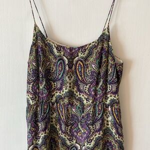Jcrew purple paisley silk dress